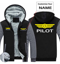 Thumbnail for Pilot & Badge Designed Zipped Sweatshirts