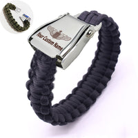 Thumbnail for Custom Name (US Air Force & Star) Design Airplane Seat Belt Bracelet