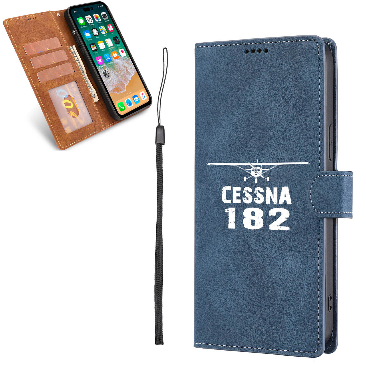 Cessna 182 & Plane Leather Samsung A Cases