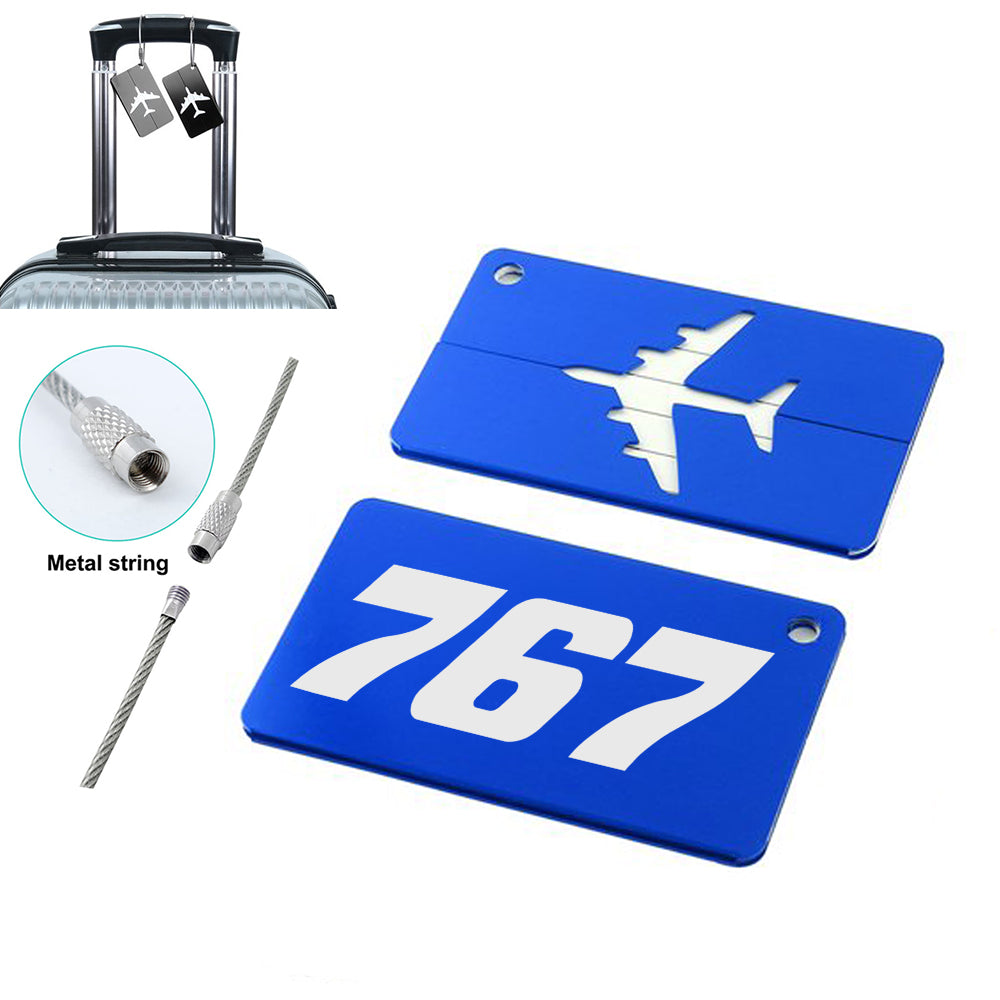 767 Flat Text Designed Aluminum Luggage Tags
