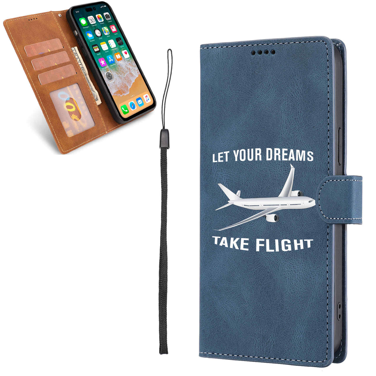 Let Your Dreams Take Flight Designed Leather Samsung S & Note Cases