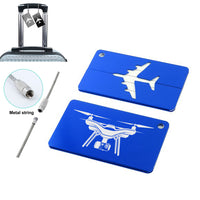 Thumbnail for Drone Silhouette Designed Aluminum Luggage Tags