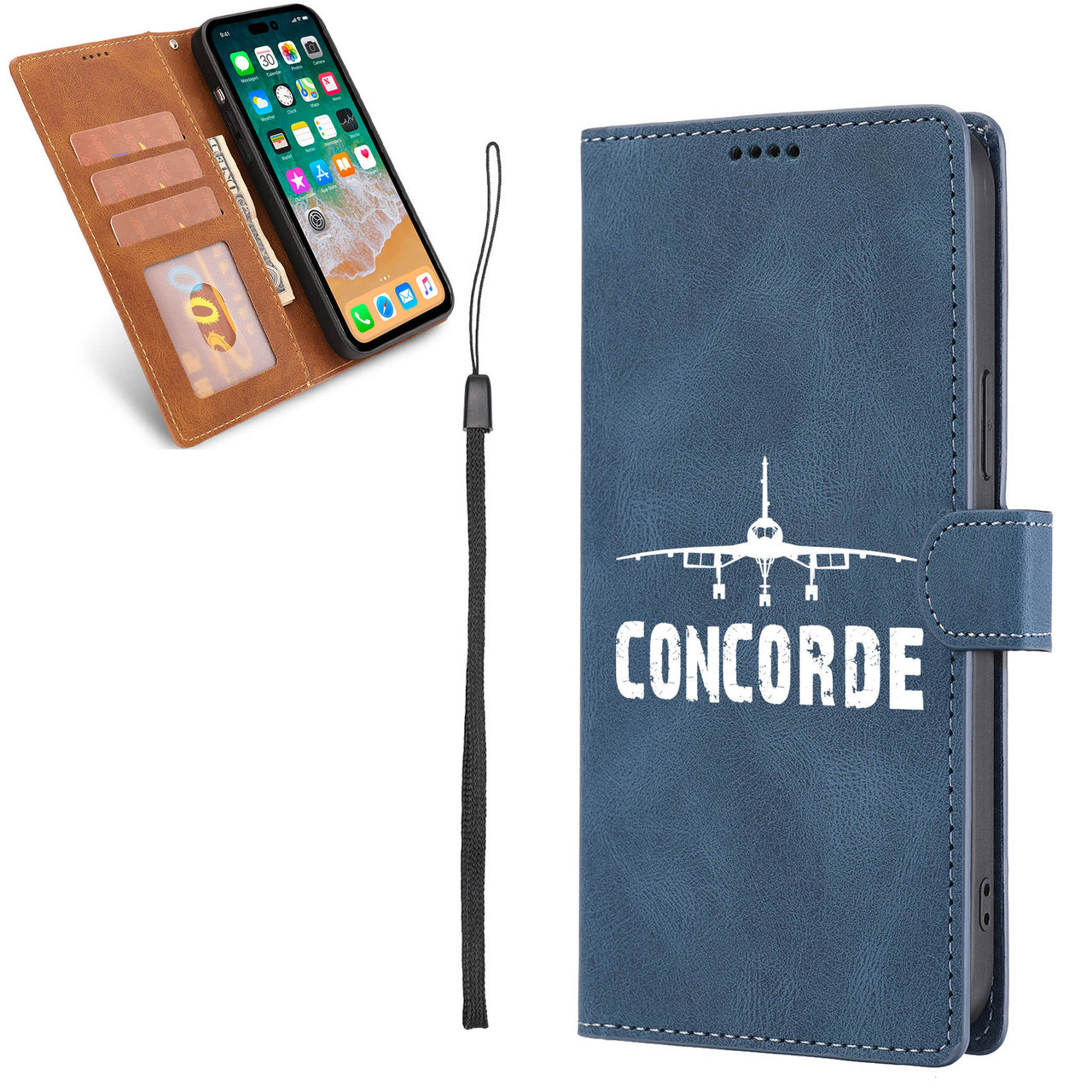 Concorde & Plane Leather Samsung A Cases