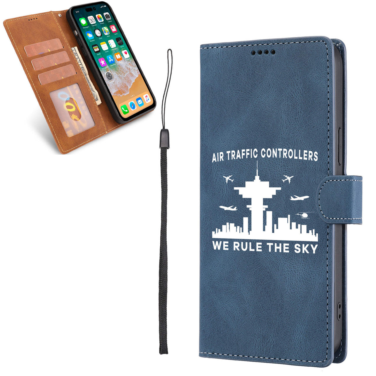 Air Traffic Controllers - We Rule The Sky Designed Leather iPhone Cases