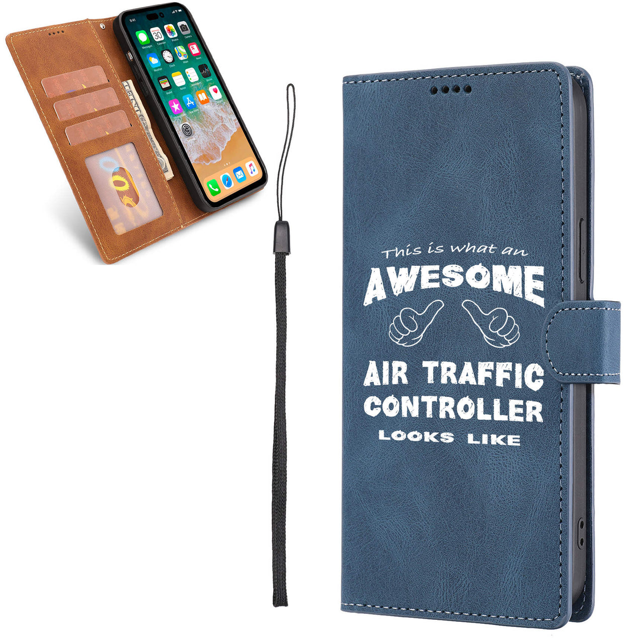 Air Traffic Controller Designed Leather iPhone Cases