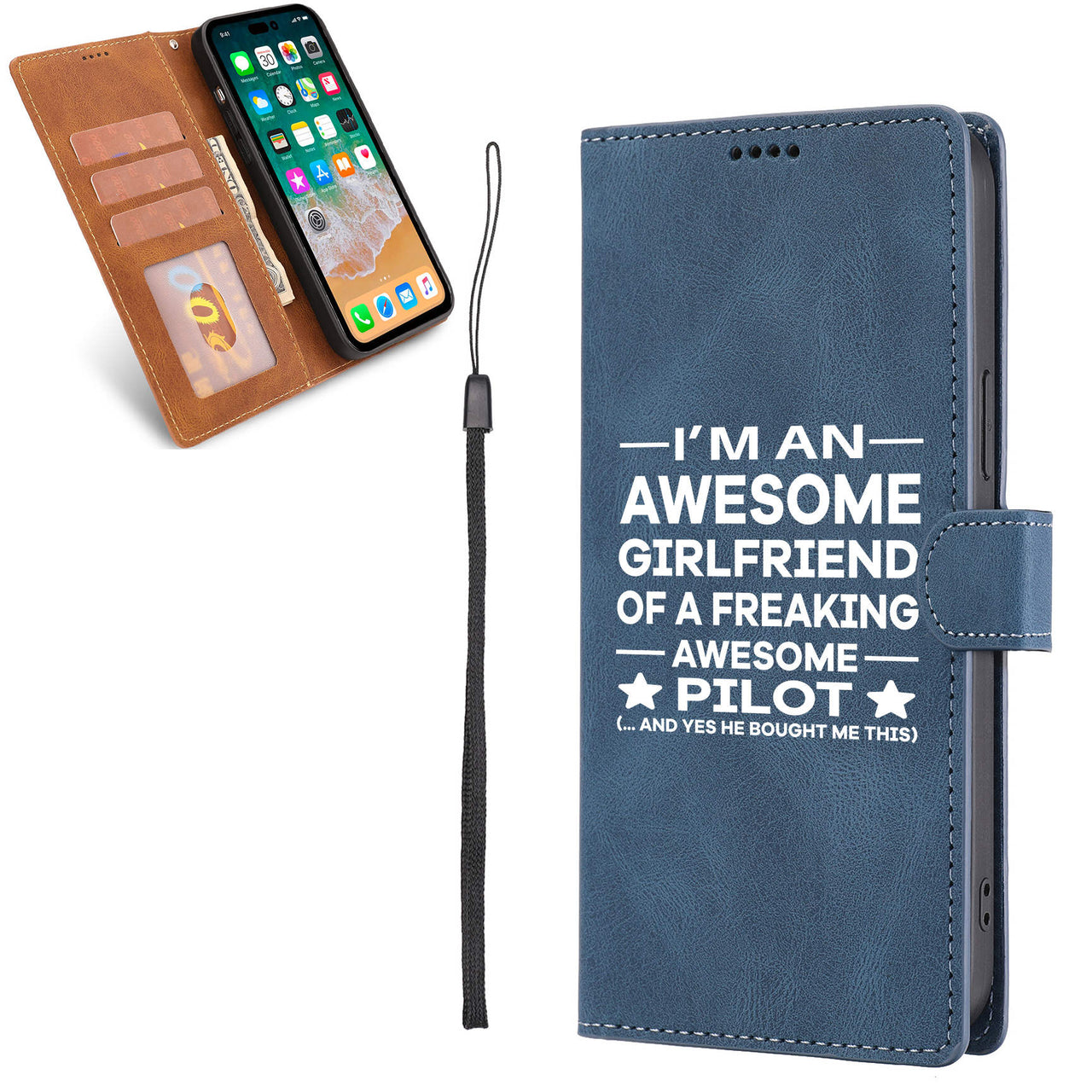 I am an Awesome Girlfriend Designed Leather iPhone Cases