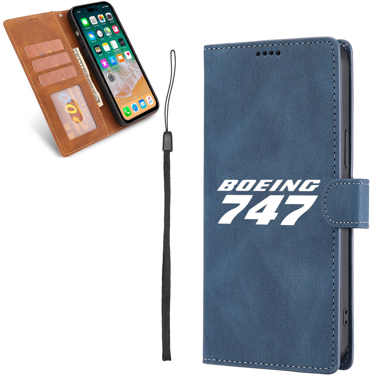 Boeing 747 & Text Leather Samsung A Cases