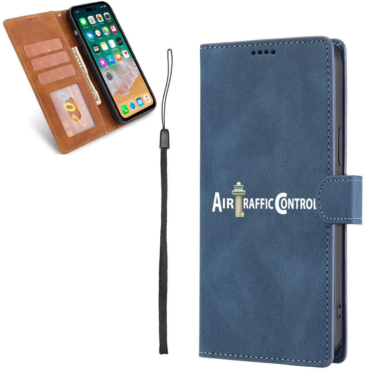 Air Traffic Control Designed Leather iPhone Cases