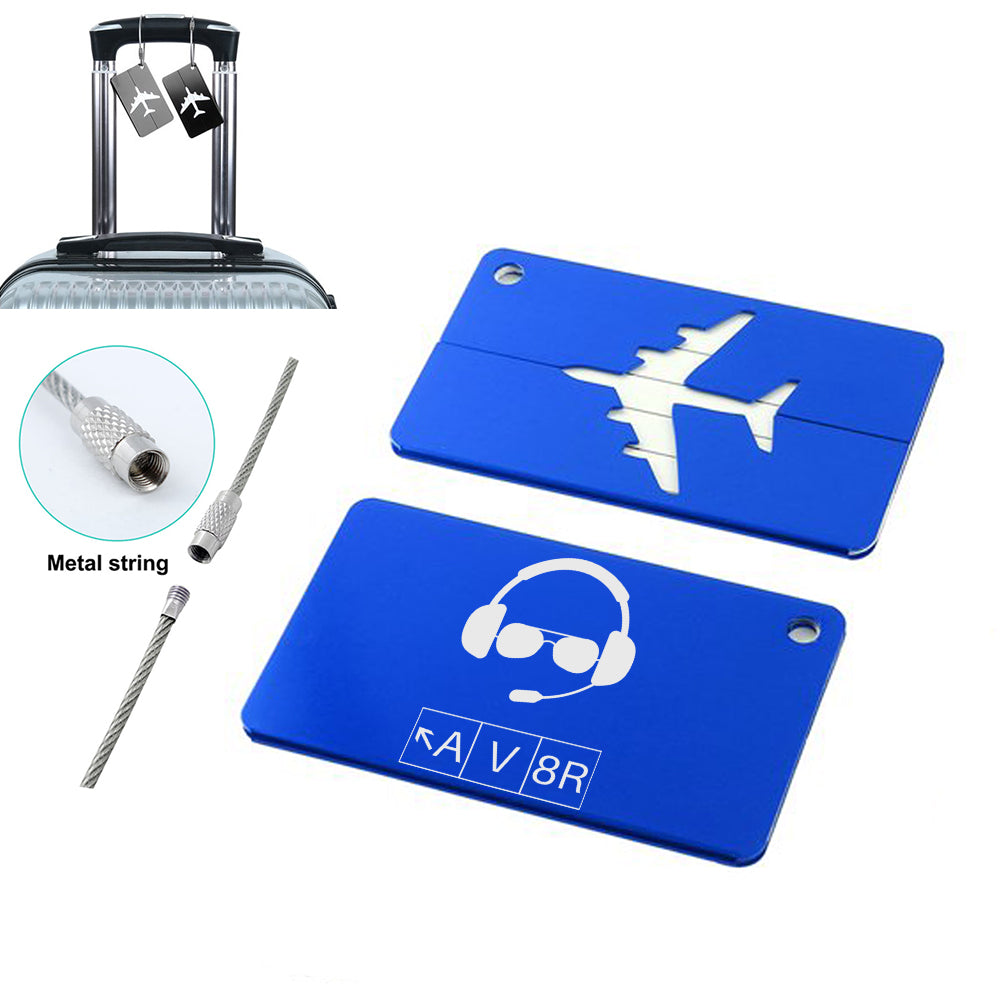 AV8R 2 Designed Aluminum Luggage Tags