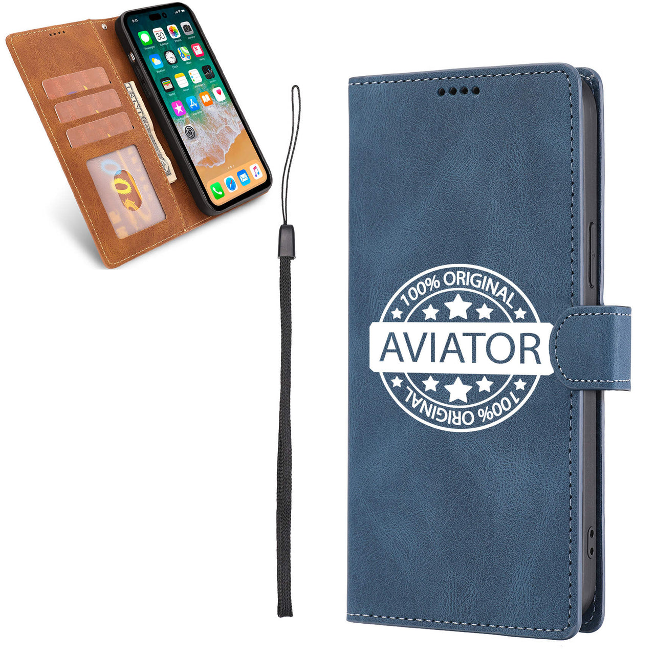 100 Original Aviator Designed Leather iPhone Cases