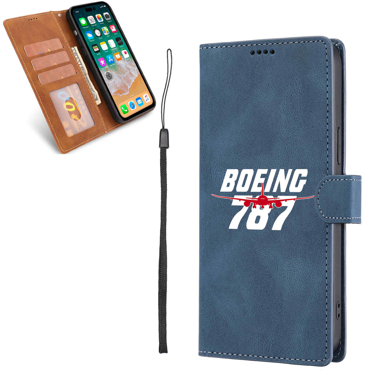 Amazing Boeing 787 Designed Leather Samsung S & Note Cases