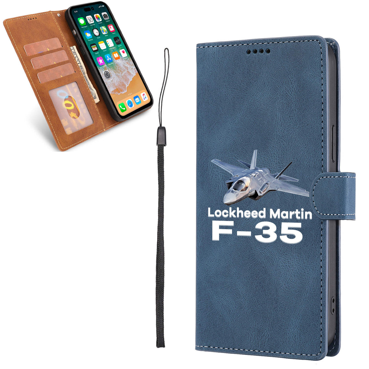 The Lockheed Martin F35 Designed Leather iPhone Cases