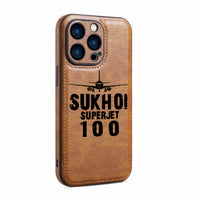 Thumbnail for Sukhoi Superjet 100 & Plane Designed Leather iPhone Cases