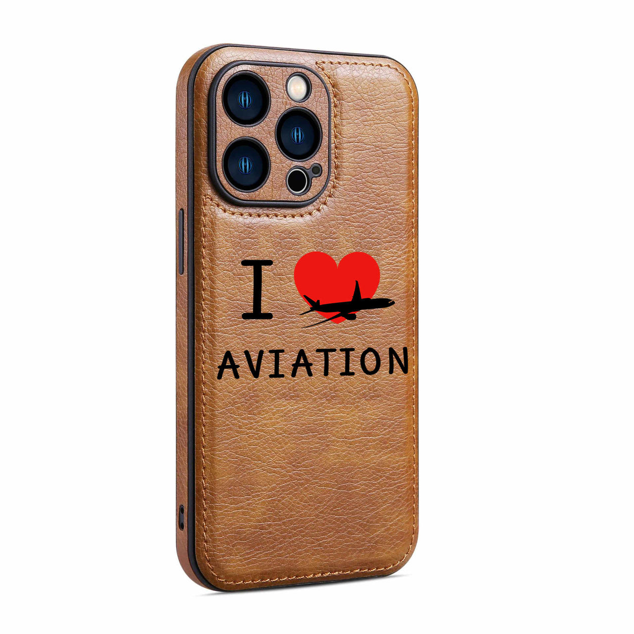 I Love Aviation Designed Leather iPhone Cases