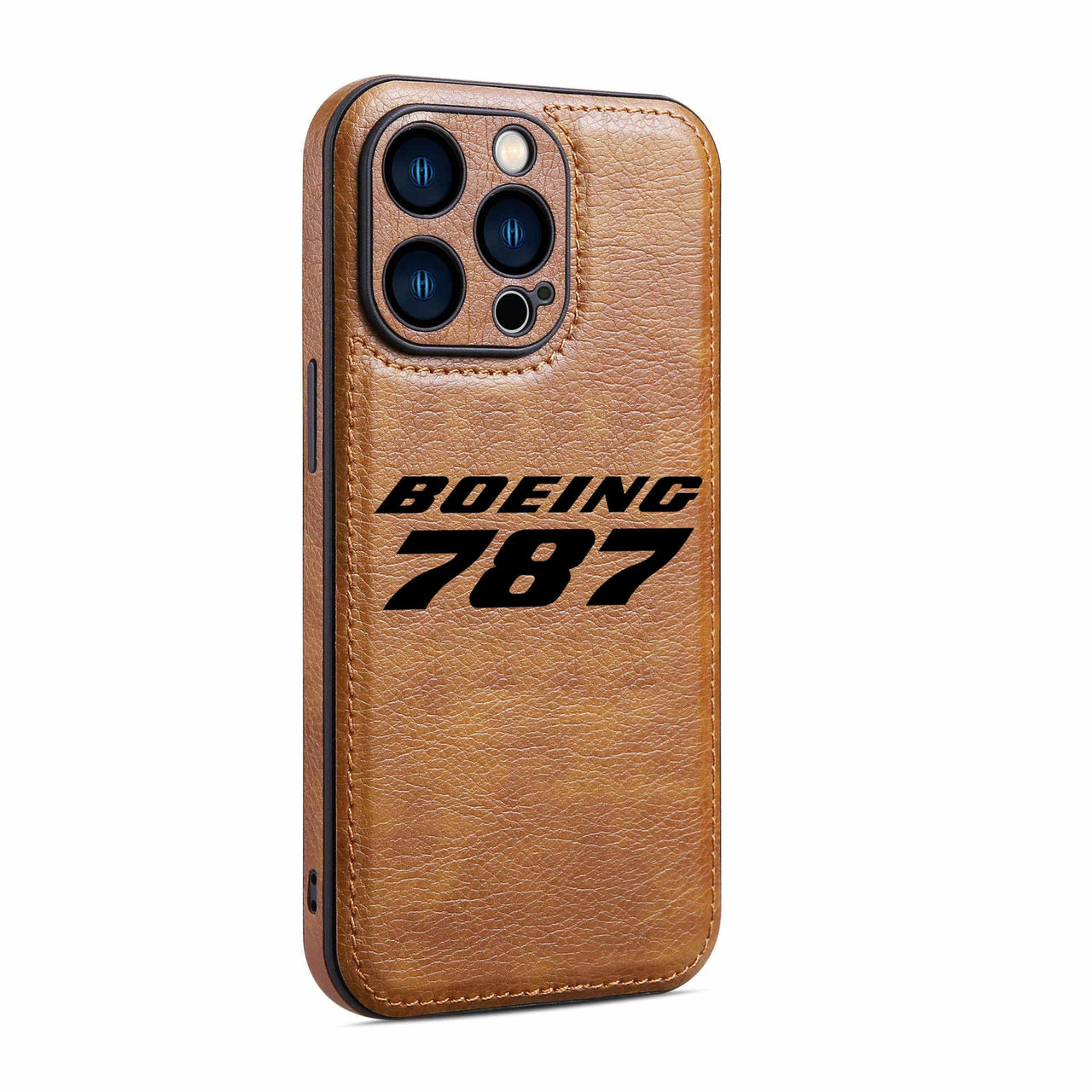 Boeing 787 & Text Designed Leather iPhone Cases
