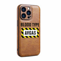 Thumbnail for Blood Type AVGAS Designed Leather iPhone Cases