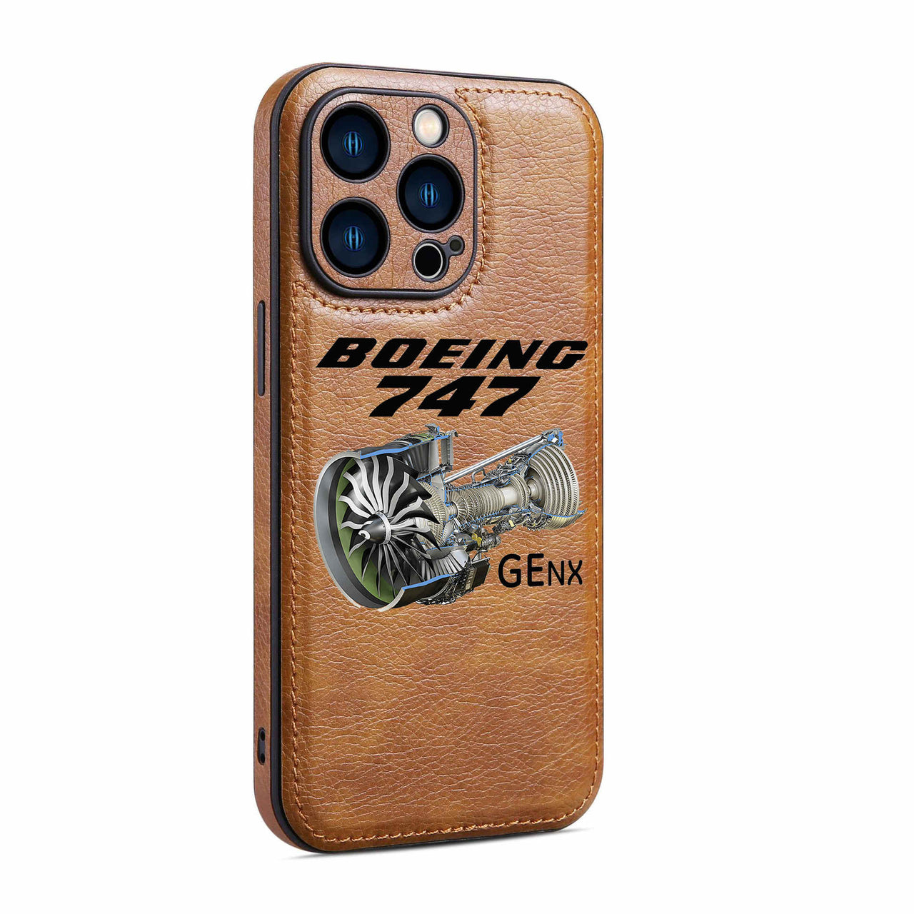 Boeing 747 & GENX Engine Designed Leather iPhone Cases