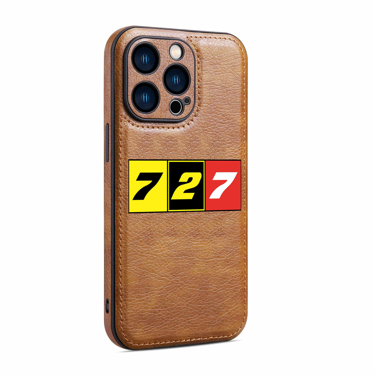 Flat Colourful 727 Designed Leather iPhone Cases