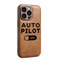 Thumbnail for Auto Pilot ON Designed Leather iPhone Cases