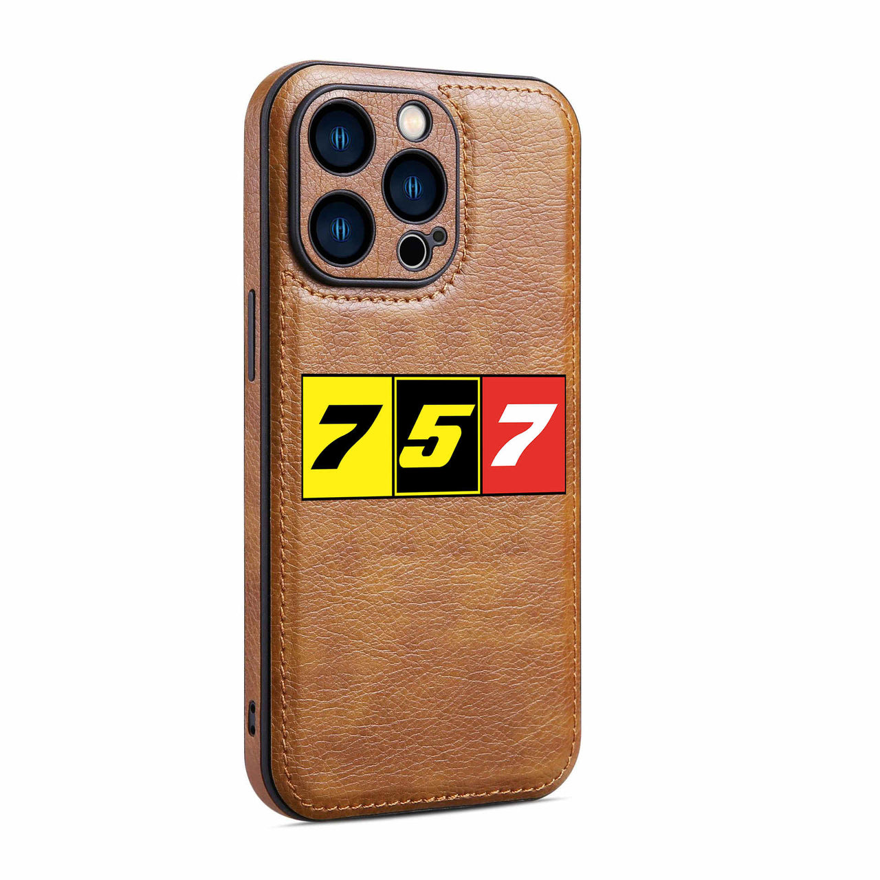 Flat Colourful 757 Designed Leather iPhone Cases