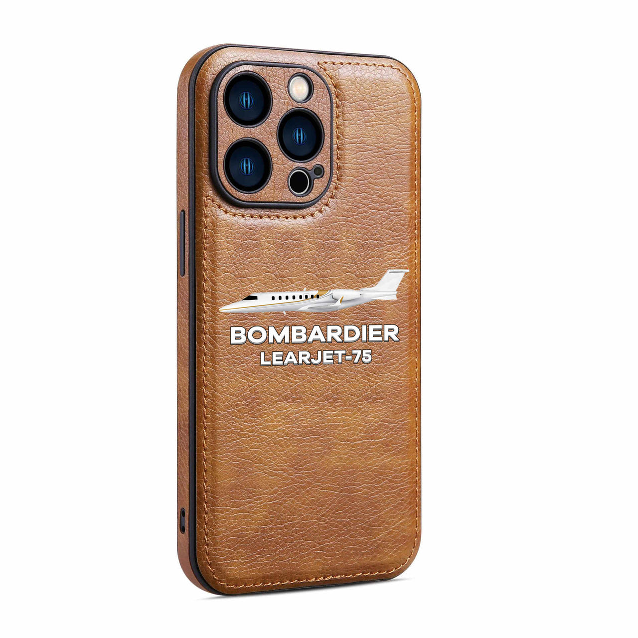 The Bombardier Learjet 75 Designed Leather iPhone Cases