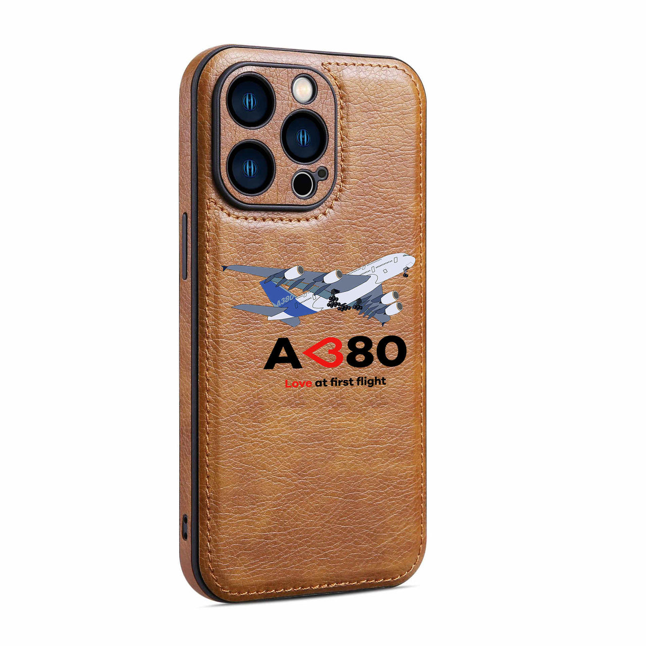 Airbus A380 Love at first flight Designed Leather iPhone Cases