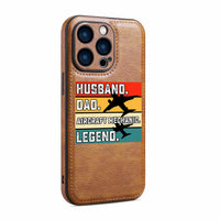 Thumbnail for Husband & Dad & Aircraft Mechanic & Legend Designed Leather iPhone Cases