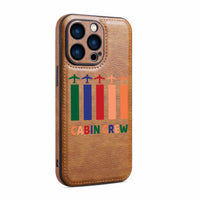 Thumbnail for Colourful Cabin Crew Designed Leather iPhone Cases