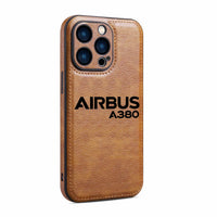 Thumbnail for Airbus A380 & Text Designed Leather iPhone Cases