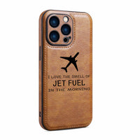 Thumbnail for I Love The Smell Of Jet Fuel In The Morning Designed Leather iPhone Cases