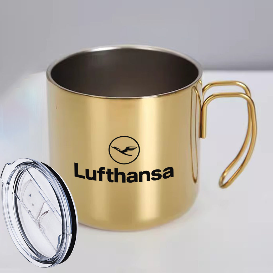 Lufthansa Airlines Designed Stainless Steel Portable Mugs