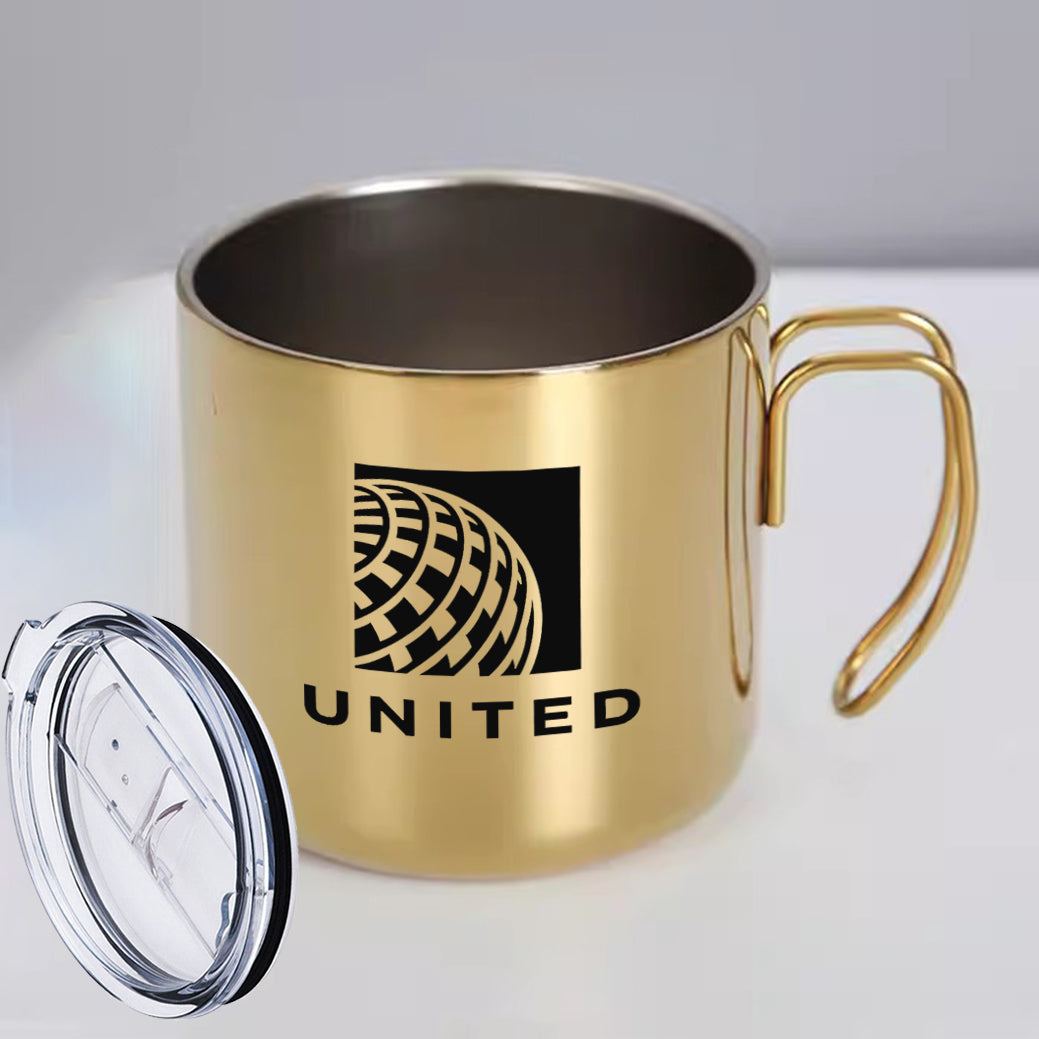 United Airlines Designed Stainless Steel Portable Mugs