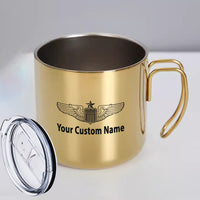 Thumbnail for Custom Name (US Air Force & Star) Designed Stainless Steel Portable Mugs