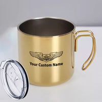 Thumbnail for Custom Name (Special US Air Force) Designed Stainless Steel Portable Mugs