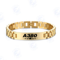 Thumbnail for Super Airbus A380 Designed Stainless Steel Chain Bracelets