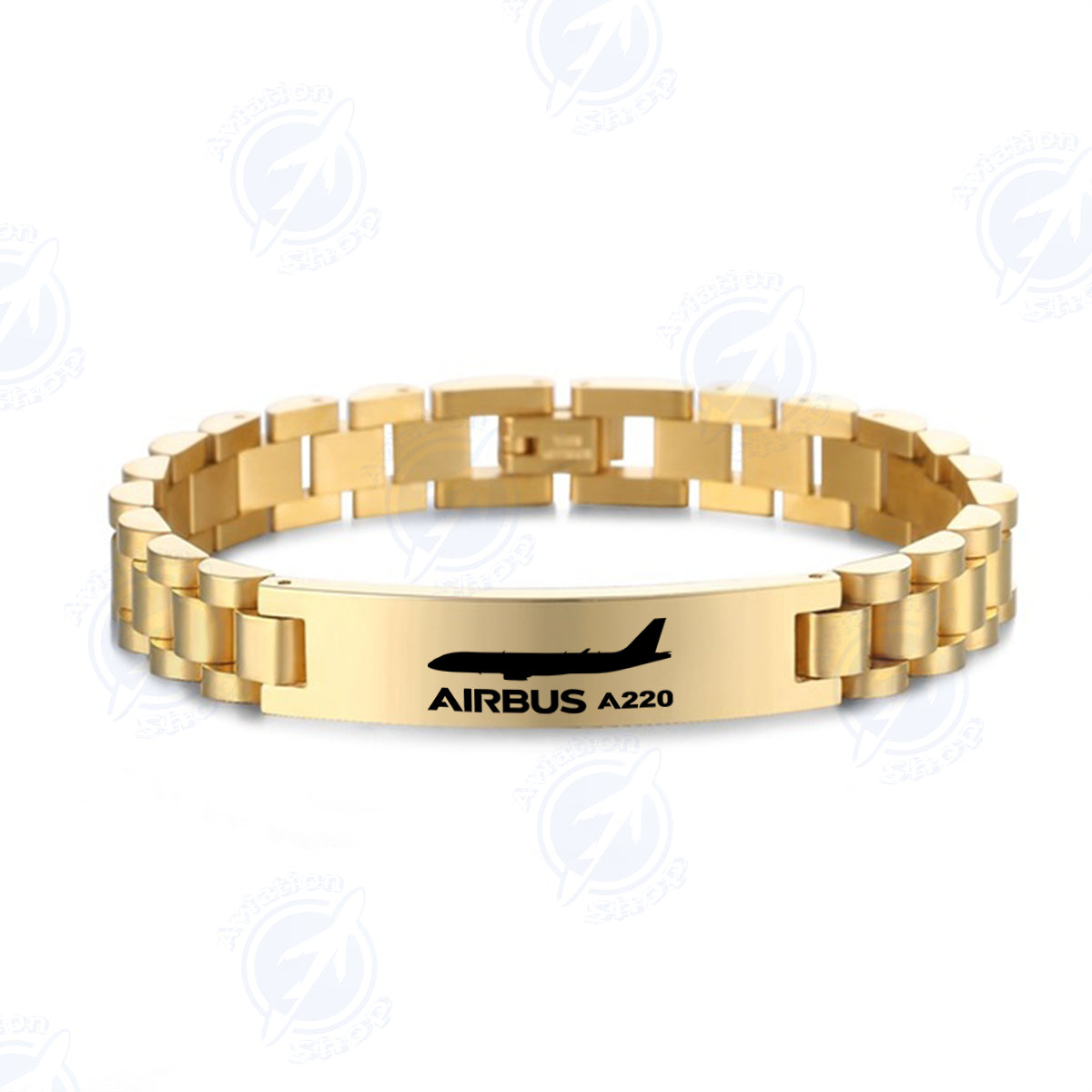 The Airbus A220 Designed Stainless Steel Chain Bracelets
