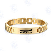Thumbnail for The Airbus A340 Designed Stainless Steel Chain Bracelets