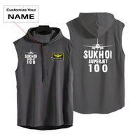 Thumbnail for Sukhoi Superjet 100 & Plane Designed Hooded Tank Tops