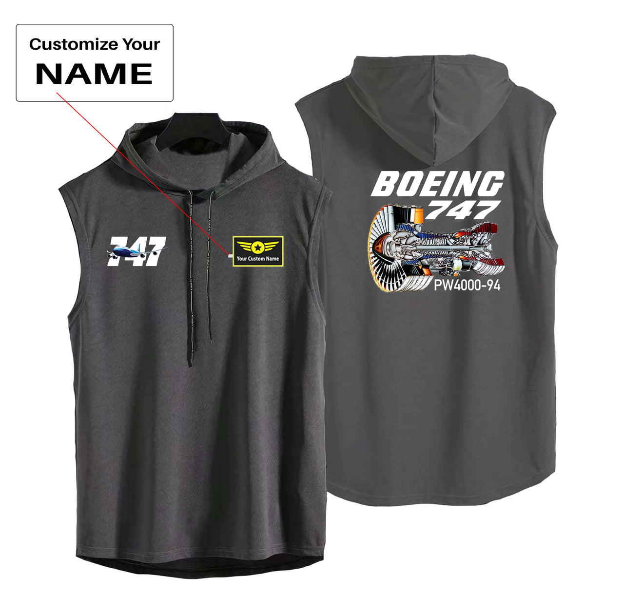 Boeing 747 & PW4000-94 Engine Designed Hooded Tank Tops