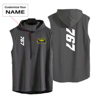 Thumbnail for Boeing 767 Text Designed Hooded Tank Tops