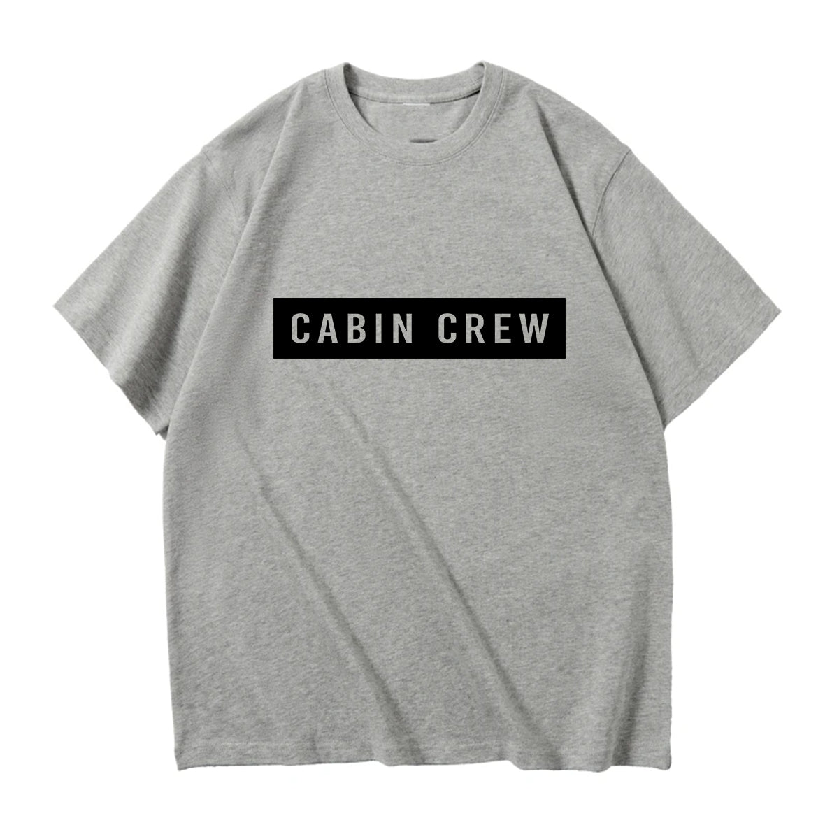 Cabin Crew Text Designed Relax Fit T-Shirts