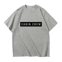 Thumbnail for Cabin Crew Text Designed Relax Fit T-Shirts