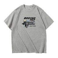 Thumbnail for Boeing 757 & Rolls Royce Engine (RB211) Designed Relax Fit T-Shirts