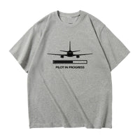 Thumbnail for Pilot In Progress Designed Relax Fit T-Shirts