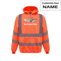 Thumbnail for Custom Name (US Air Force & Star) Designed Reflective Hoodies