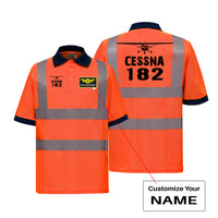 Thumbnail for Cessna 182 & Plane Designed Reflective Polo T-Shirts