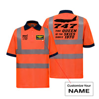 Thumbnail for Boeing 747 - Queen of the Skies (2) Designed Reflective Polo T-Shirts