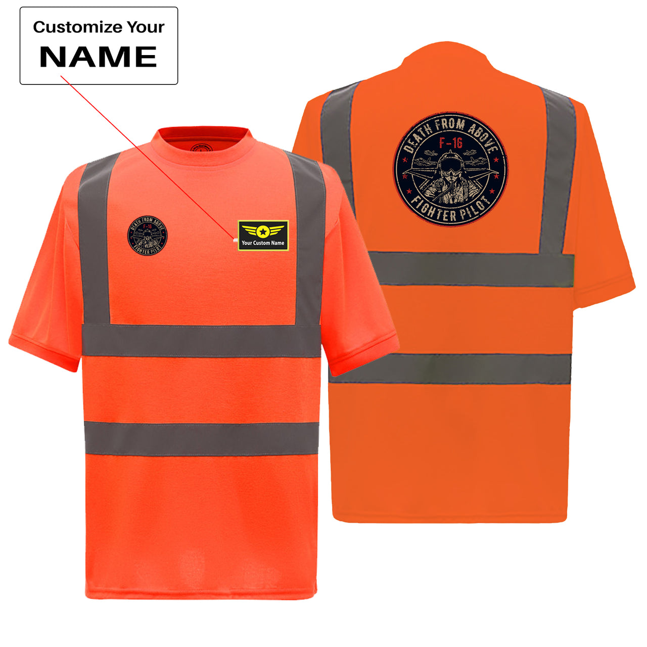 Fighter Jet 16 - Death From Above Designed Reflective T-Shirts - view 3