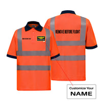 Thumbnail for Remove Before Flight 2 Designed Reflective Polo T-Shirts