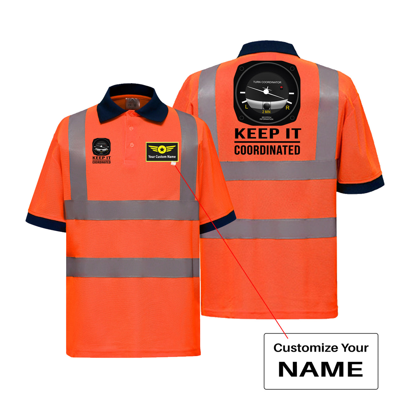 Keep It Coordinated Designed Reflective Polo T-Shirts